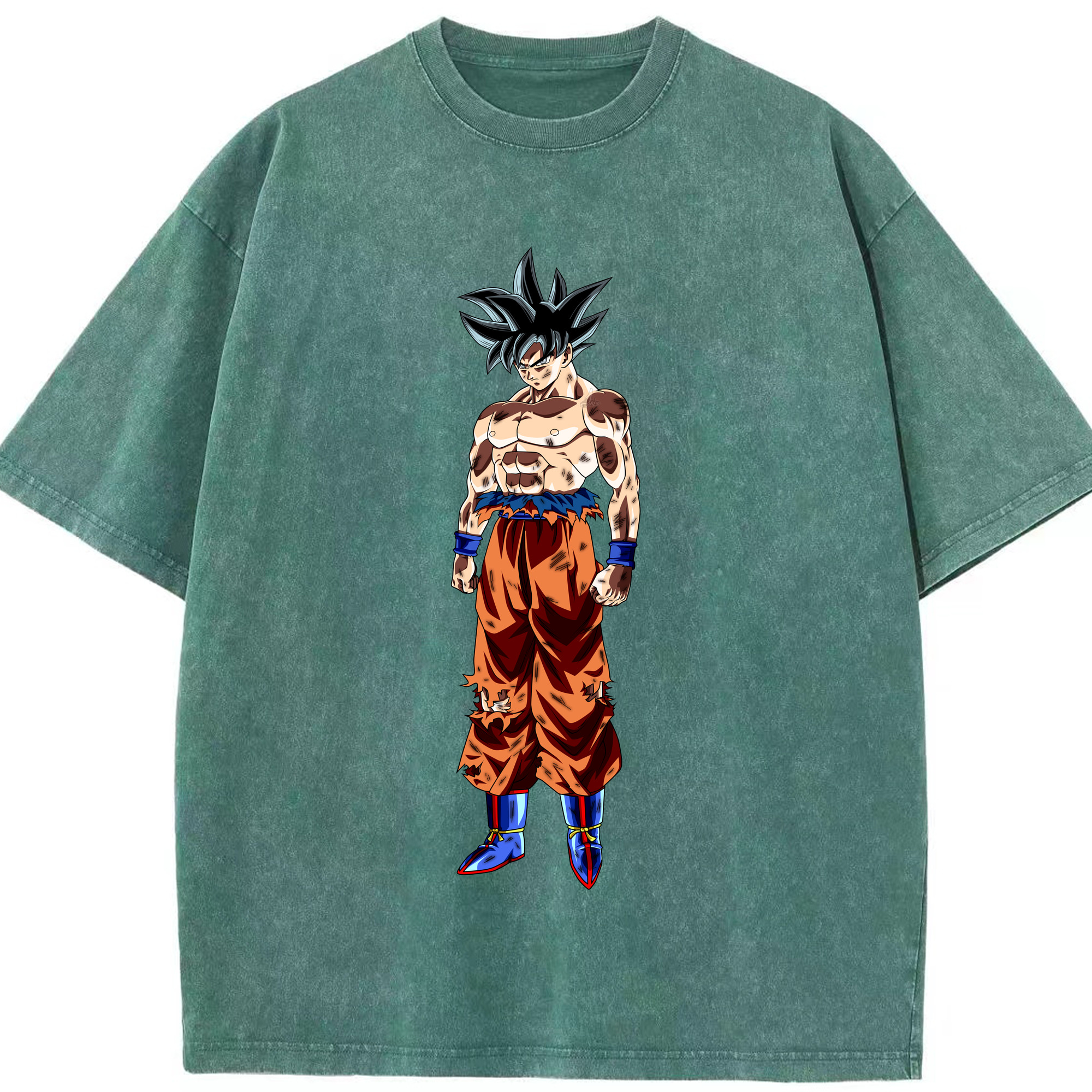 （画像用） ドラゴンボール 孫悟空（そん ごくう）Son Goku カカロット DRAGON BALL Kakarotto 綿100% ヴィンテージ風 半袖Tシャツ（フロントプリント）